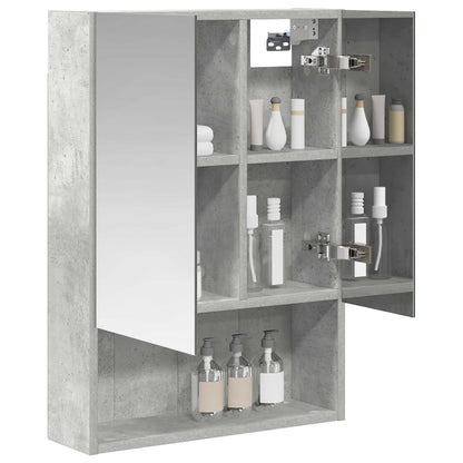vidaXL Bathroom Mirror Cabinet Concrete Grey 50 x 14.5 x 70 cm