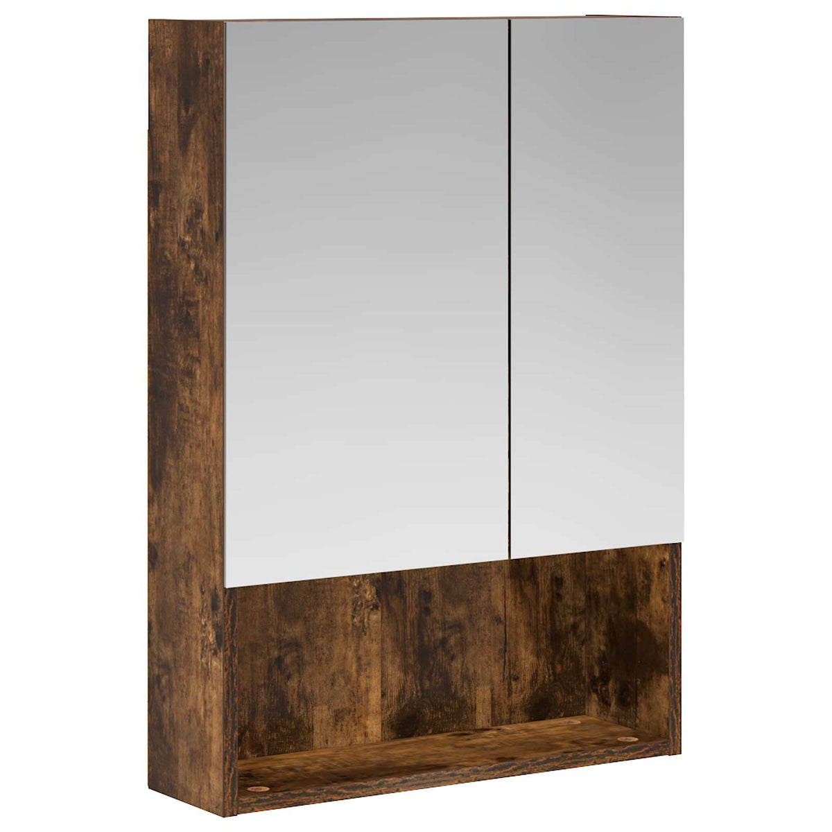 vidaXL Bathroom Mirror Cabinet Smoked Oak 50 x 14.5 x 70 cm