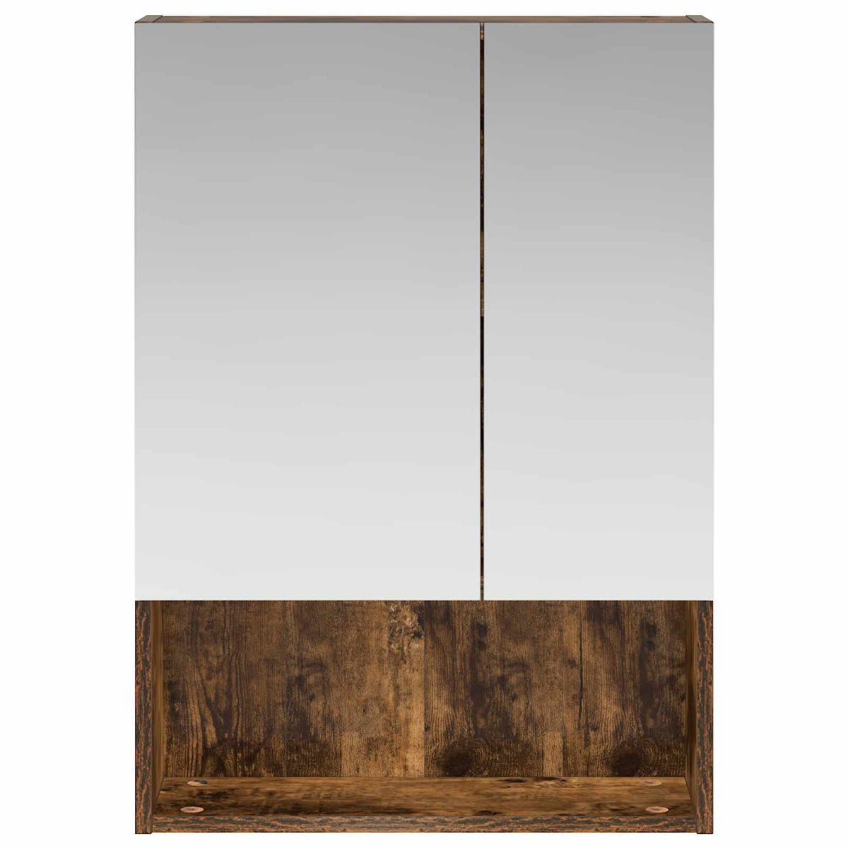 vidaXL Bathroom Mirror Cabinet Smoked Oak 50 x 14.5 x 70 cm