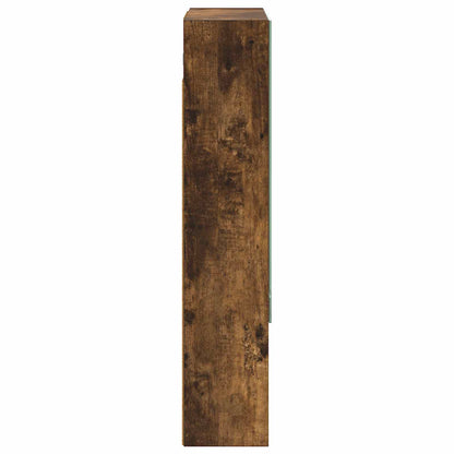 vidaXL Bathroom Mirror Cabinet Smoked Oak 50 x 14.5 x 70 cm