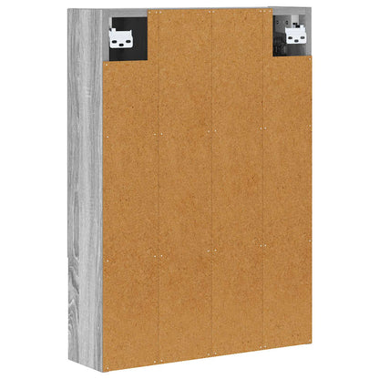vidaXL Bathroom Mirror Cabinet with Door Grey Sonoma 50 x 14.5 x 70 cm