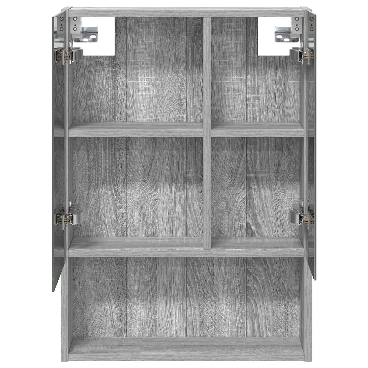 vidaXL Bathroom Mirror Cabinet with Door Grey Sonoma 50 x 14.5 x 70 cm
