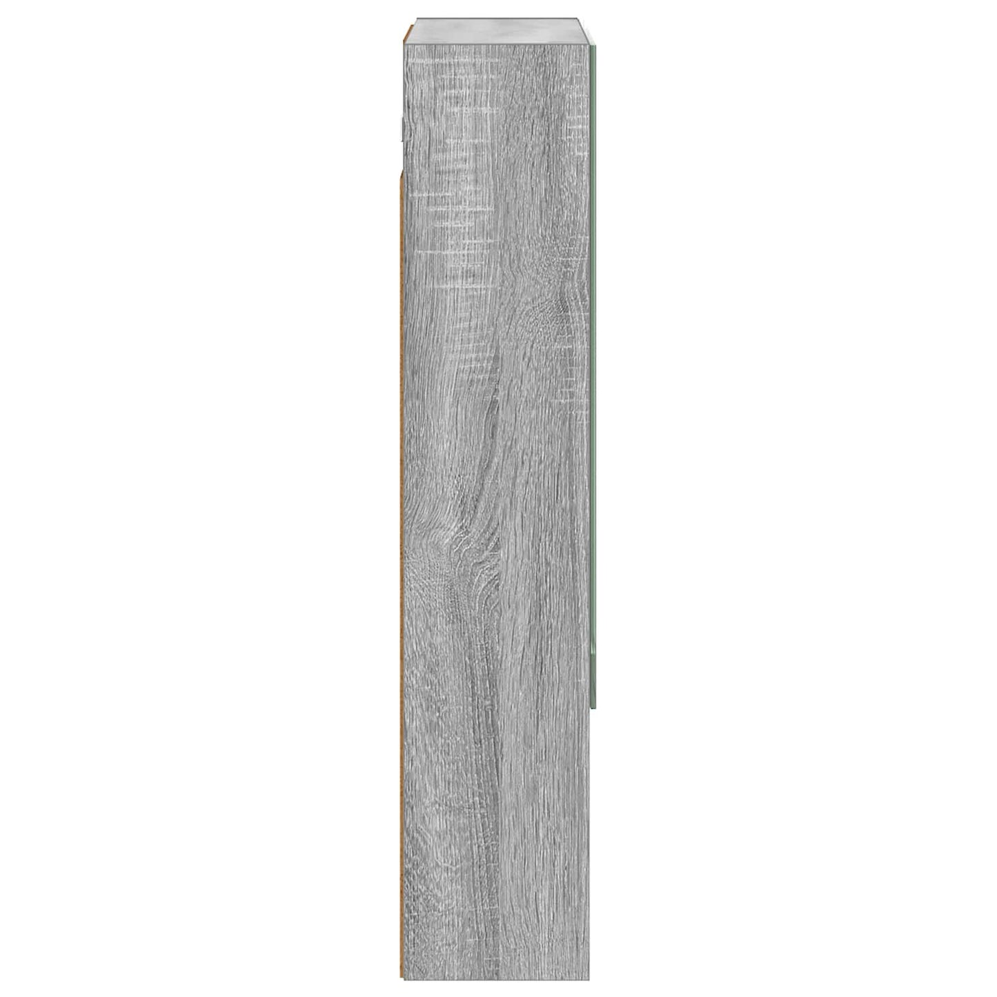 vidaXL Bathroom Mirror Cabinet with Door Grey Sonoma 50 x 14.5 x 70 cm