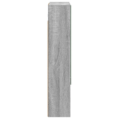 vidaXL Bathroom Mirror Cabinet with Door Grey Sonoma 50 x 14.5 x 70 cm