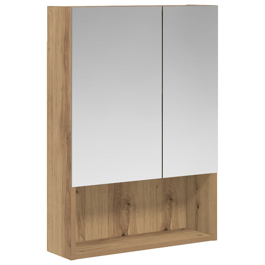 vidaXL Bathroom Mirror Cabinet Artisian Oak 50 x 14.5 x 70 cm