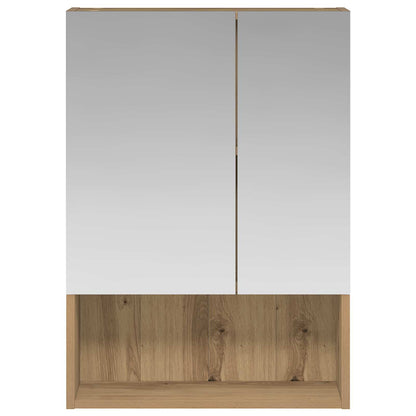 vidaXL Bathroom Mirror Cabinet Artisian Oak 50 x 14.5 x 70 cm