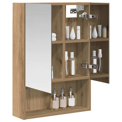 vidaXL Bathroom Mirror Cabinet Artisian Oak 50 x 14.5 x 70 cm