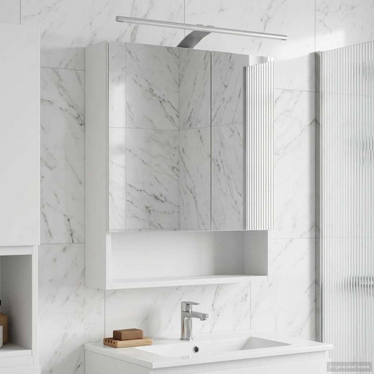 vidaXL Bathroom Mirror Cabinet White 50 x 14.5 x 70 cm Engineered wood