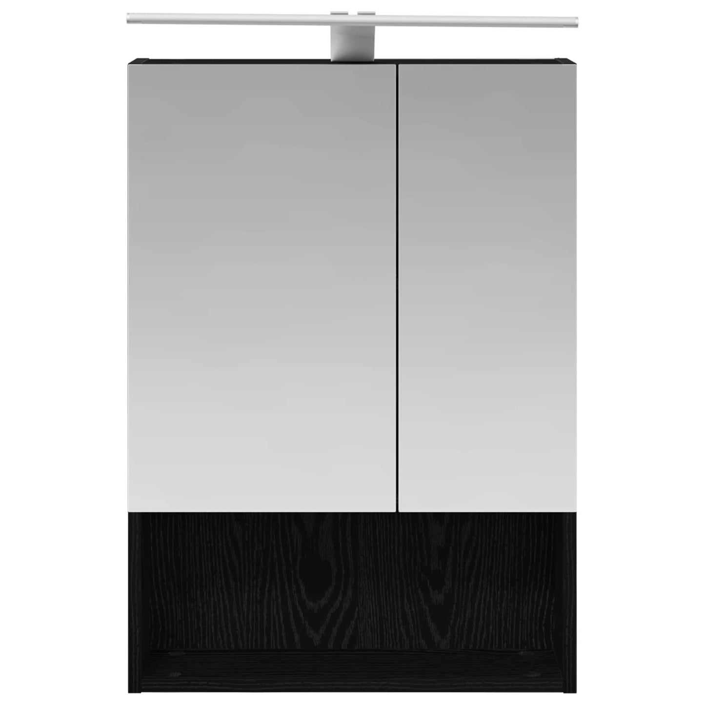 vidaXL Bathroom Mirror Cabinet with Shelf Black Oak 50 x 14.5 x 70 cm