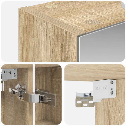 vidaXL Bathroom Mirror Cabinet with Shelf Sonoma Oak 50 x 14.5 x 70 cm