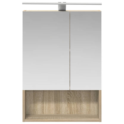 vidaXL Bathroom Mirror Cabinet with Shelf Sonoma Oak 50 x 14.5 x 70 cm