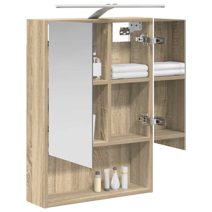 vidaXL Bathroom Mirror Cabinet with Shelf Sonoma Oak 50 x 14.5 x 70 cm