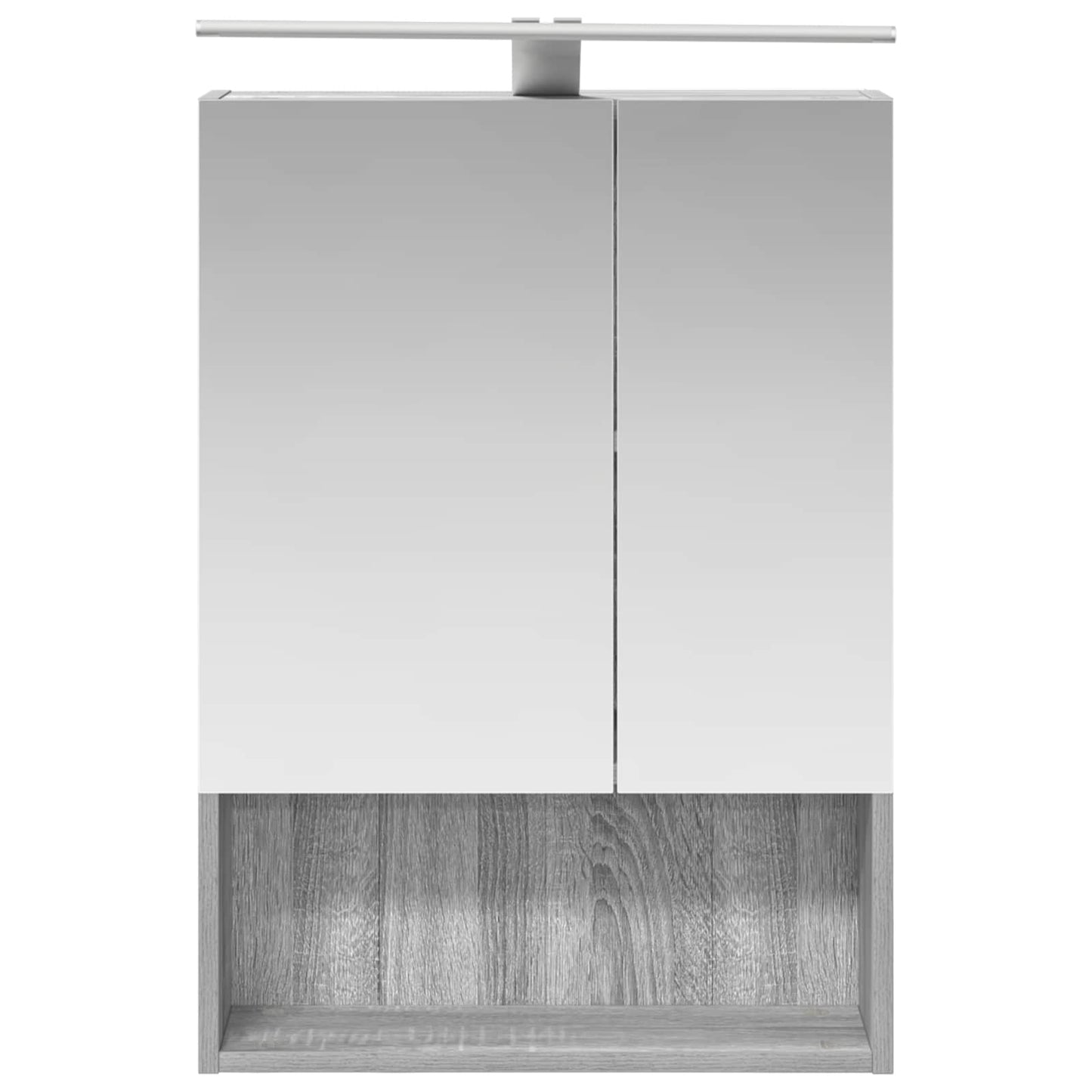 vidaXL Bathroom Mirror Cabinet with Door Grey Sonoma 50 x 14.5 x 70 cm