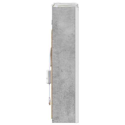 vidaXL Bathroom Mirror Cabinet Concrete Grey 33 x 11.5 x 50 cm