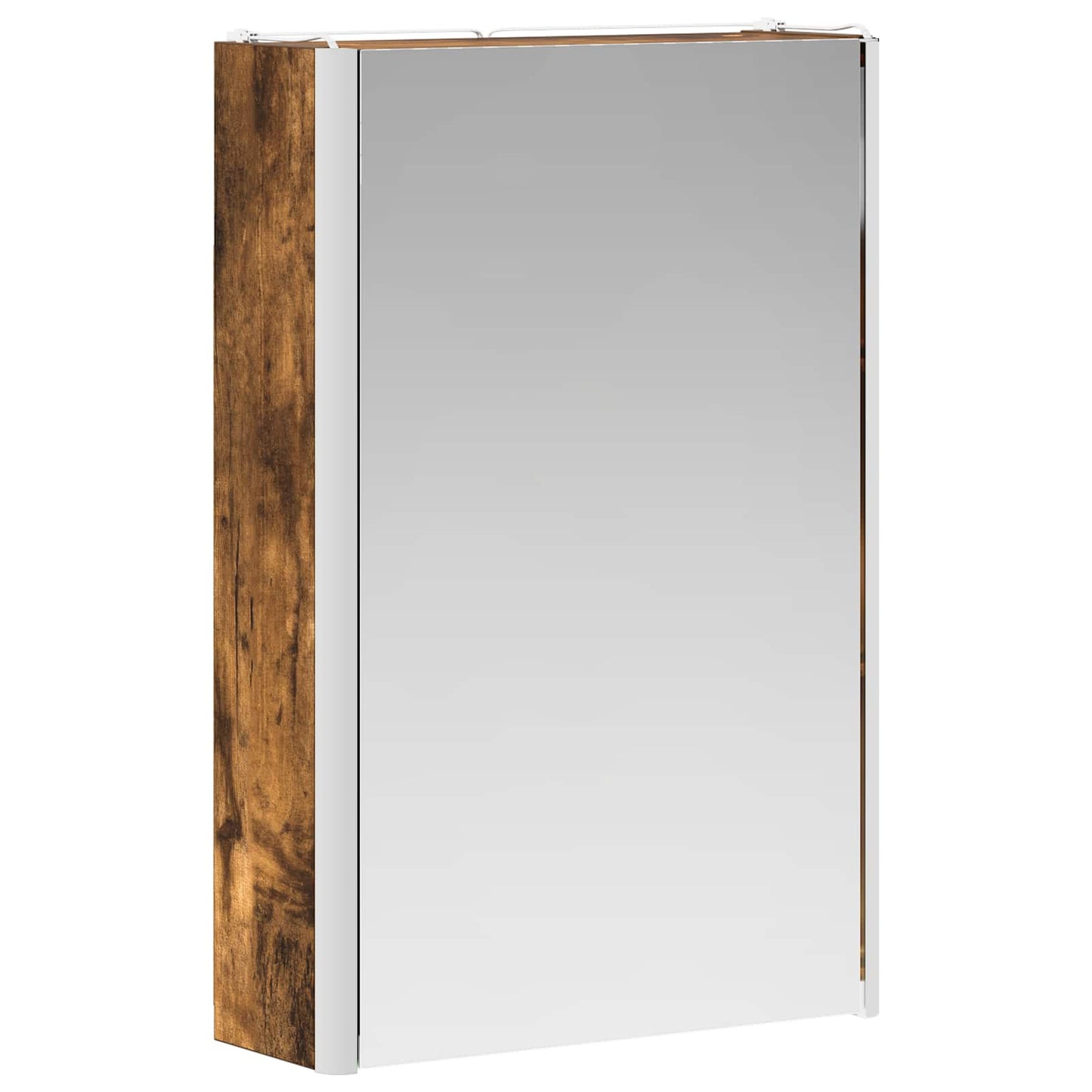 vidaXL Bathroom Mirror Cabinet Smoked Oak 33 x 11.5 x 50 cm