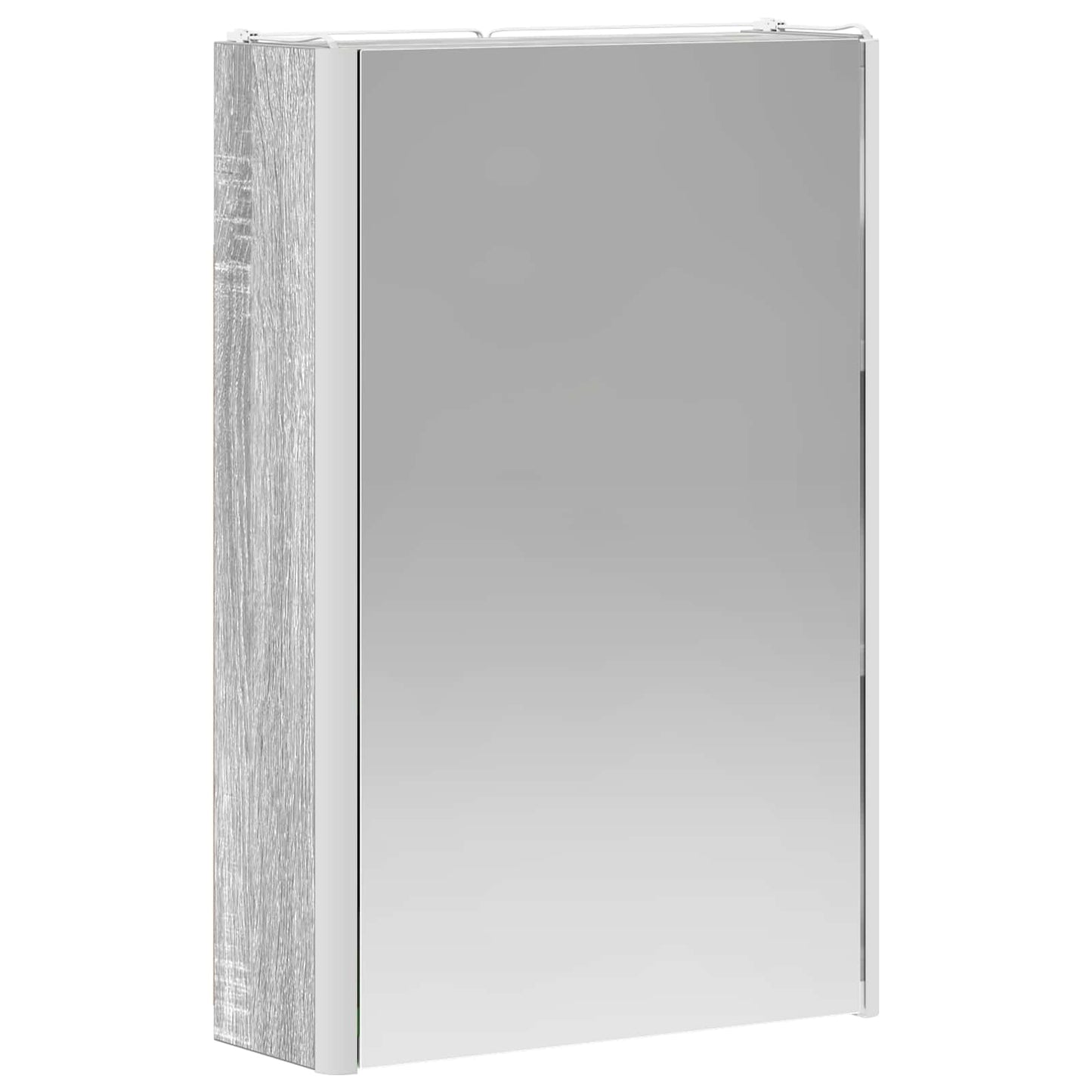vidaXL Bathroom Mirror Cabinet Grey Sonoma 33 x 11.5 x 50 cm
