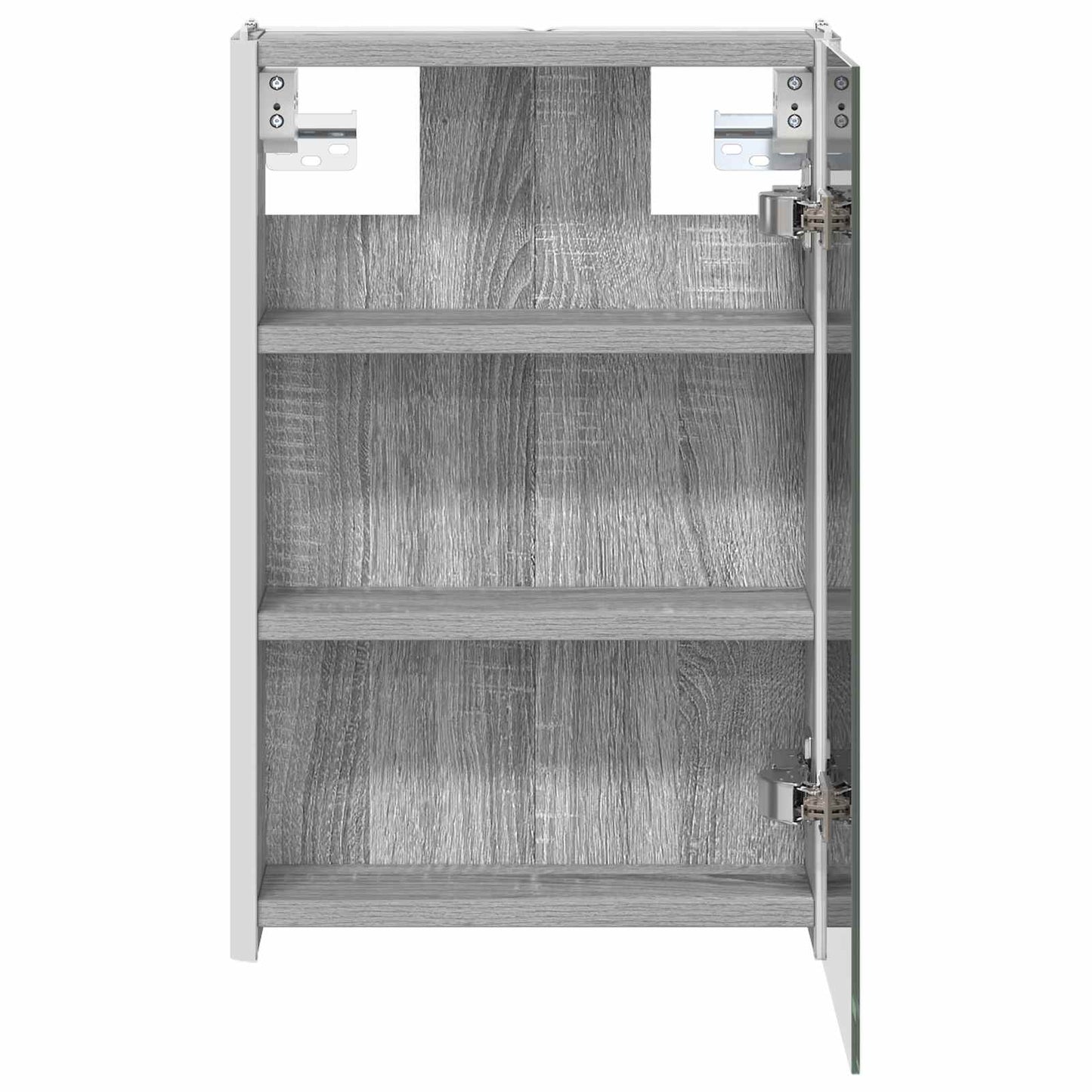 vidaXL Bathroom Mirror Cabinet Grey Sonoma 33 x 11.5 x 50 cm