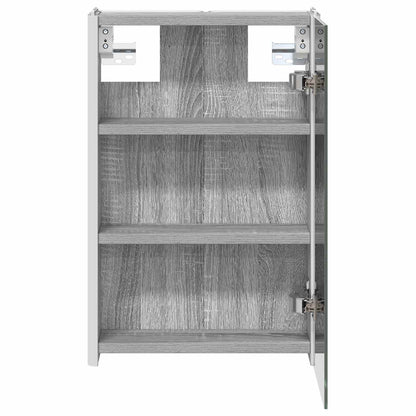 vidaXL Bathroom Mirror Cabinet Grey Sonoma 33 x 11.5 x 50 cm