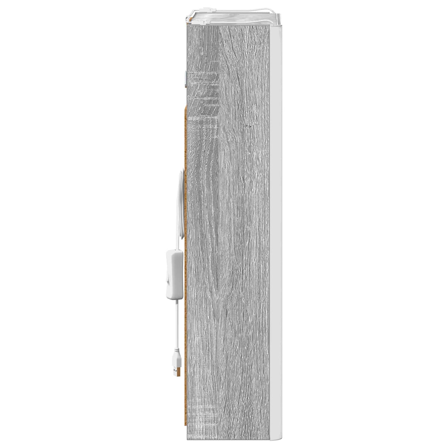 vidaXL Bathroom Mirror Cabinet Grey Sonoma 33 x 11.5 x 50 cm