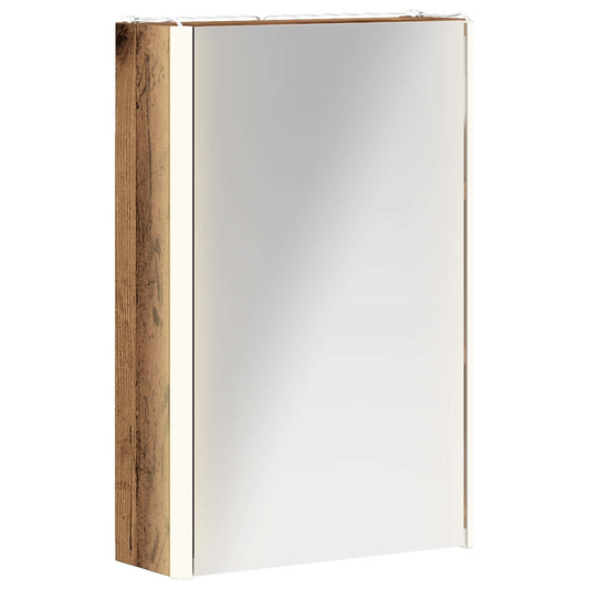 vidaXL Bathroom Mirror Cabinet Old Wood 33 x 11.5 x 50 cm