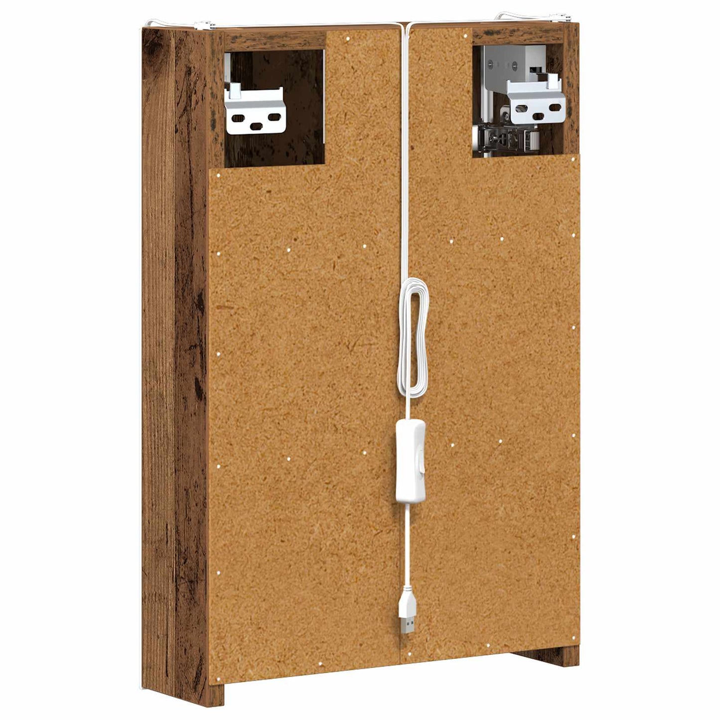 vidaXL Bathroom Mirror Cabinet Old Wood 33 x 11.5 x 50 cm