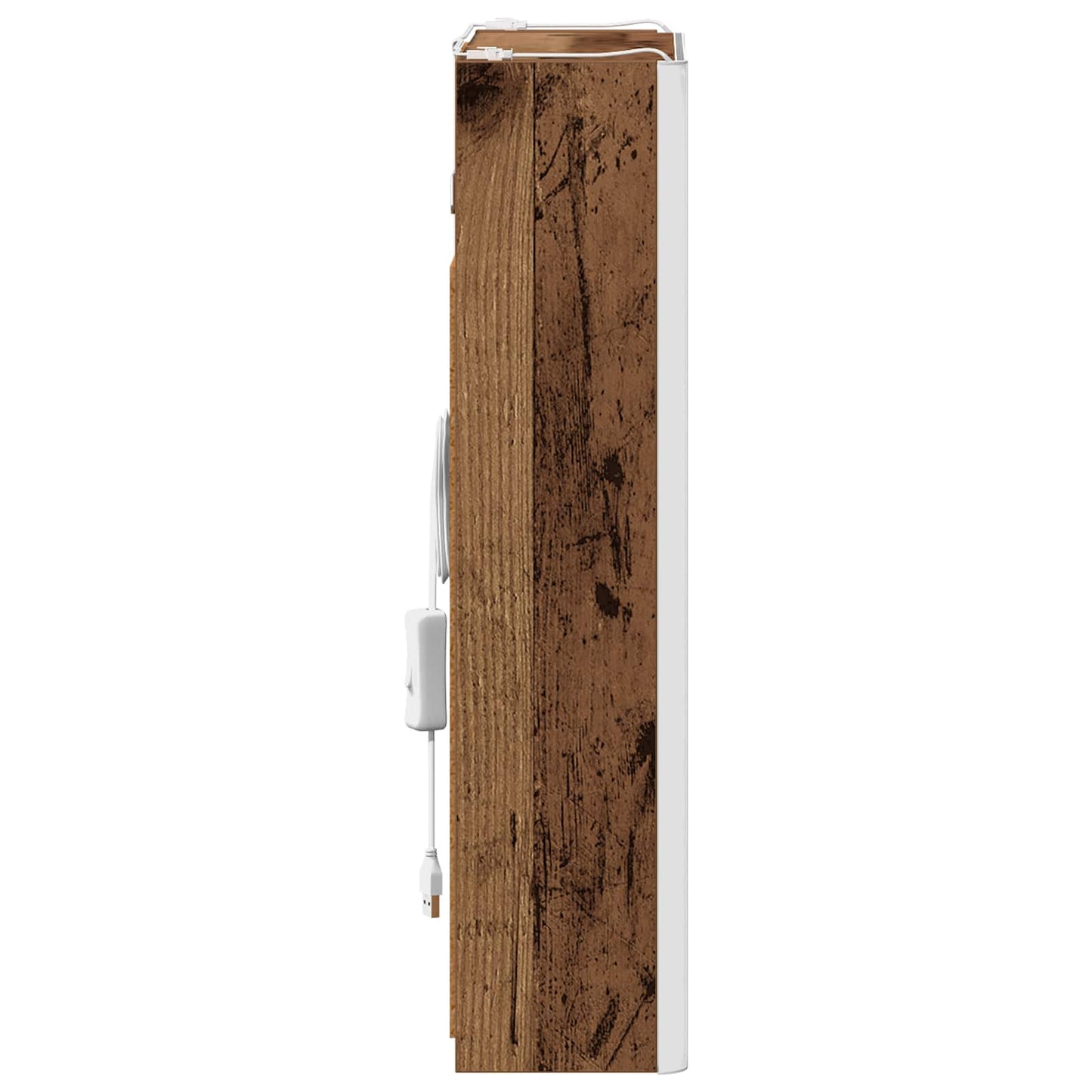 vidaXL Bathroom Mirror Cabinet Old Wood 33 x 11.5 x 50 cm