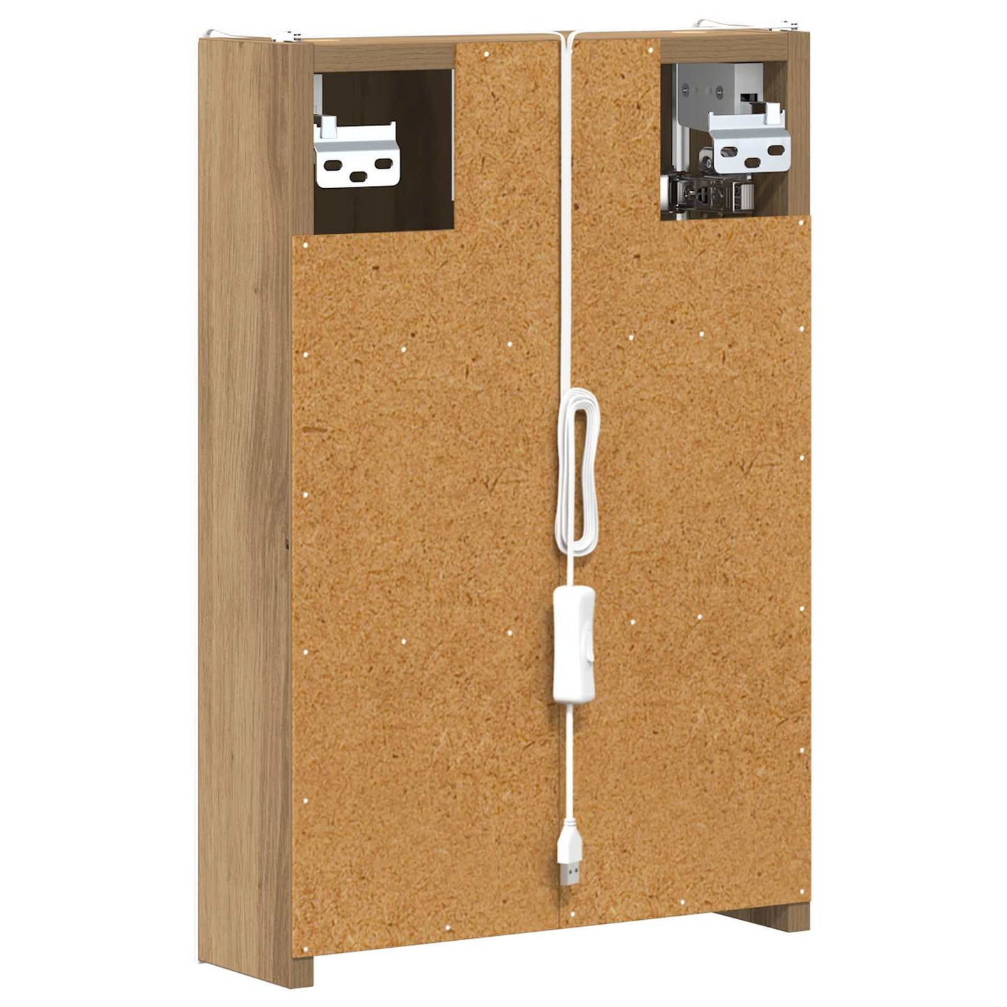 vidaXL Bathroom Mirror Cabinet Artisian Oak 33 x 11.5 x 50 cm