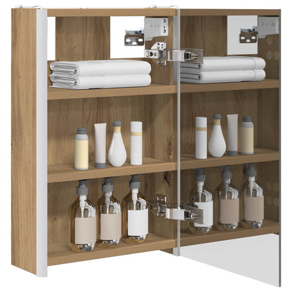 vidaXL Bathroom Mirror Cabinet Artisian Oak 33 x 11.5 x 50 cm
