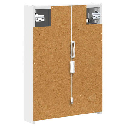 vidaXL Bathroom Mirror Cabinet White 43 x 11.5 x 60.5 cm