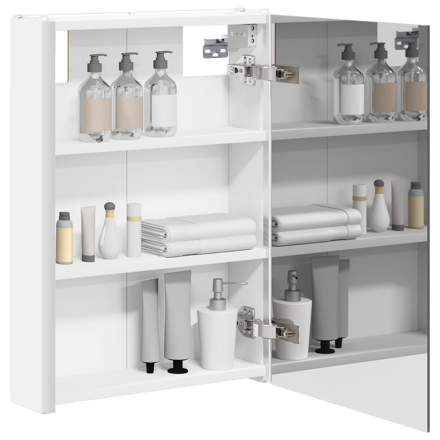 vidaXL Bathroom Mirror Cabinet White 43 x 11.5 x 60.5 cm