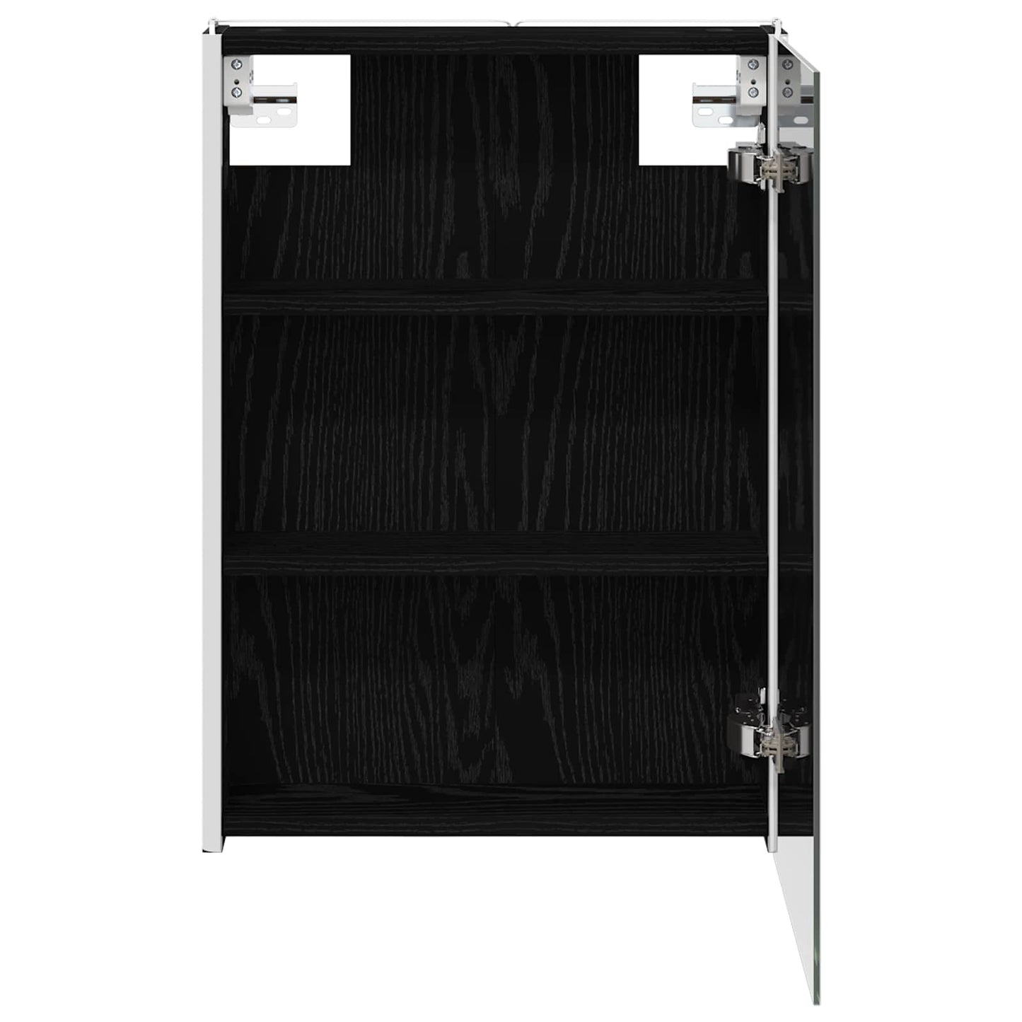vidaXL Bathroom Mirror Cabinet Black Oak 43 x 11.5 x 60.5 cm