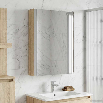 vidaXL Bathroom Mirror Cabinet Sonoma Oak 43 x 11.5 x 60.5 cm