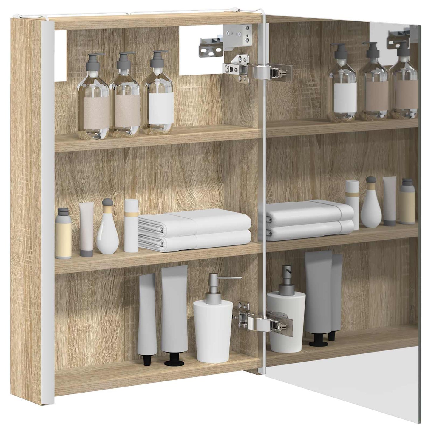 vidaXL Bathroom Mirror Cabinet Sonoma Oak 43 x 11.5 x 60.5 cm