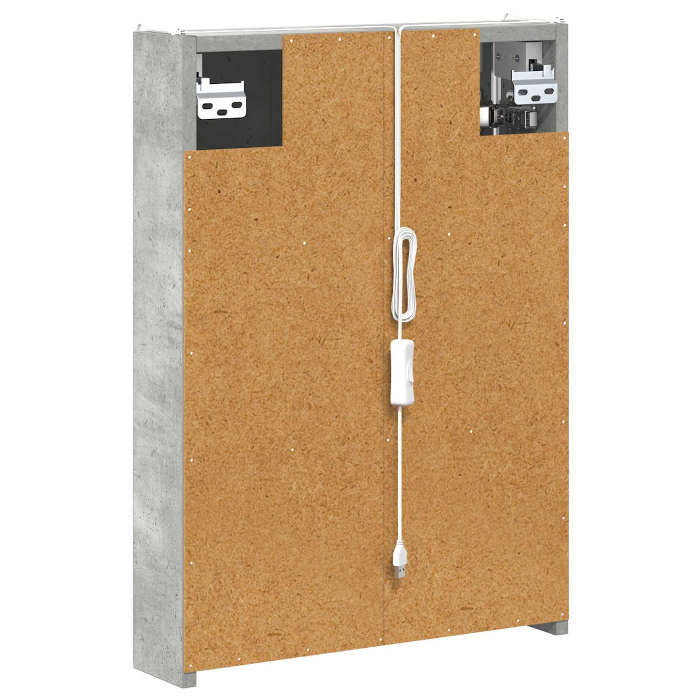 vidaXL Bathroom Mirror Cabinet Concrete Grey 43 x 11.5 x 60.5 cm