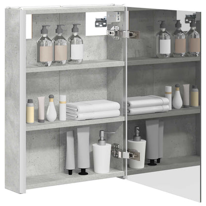 vidaXL Bathroom Mirror Cabinet Concrete Grey 43 x 11.5 x 60.5 cm