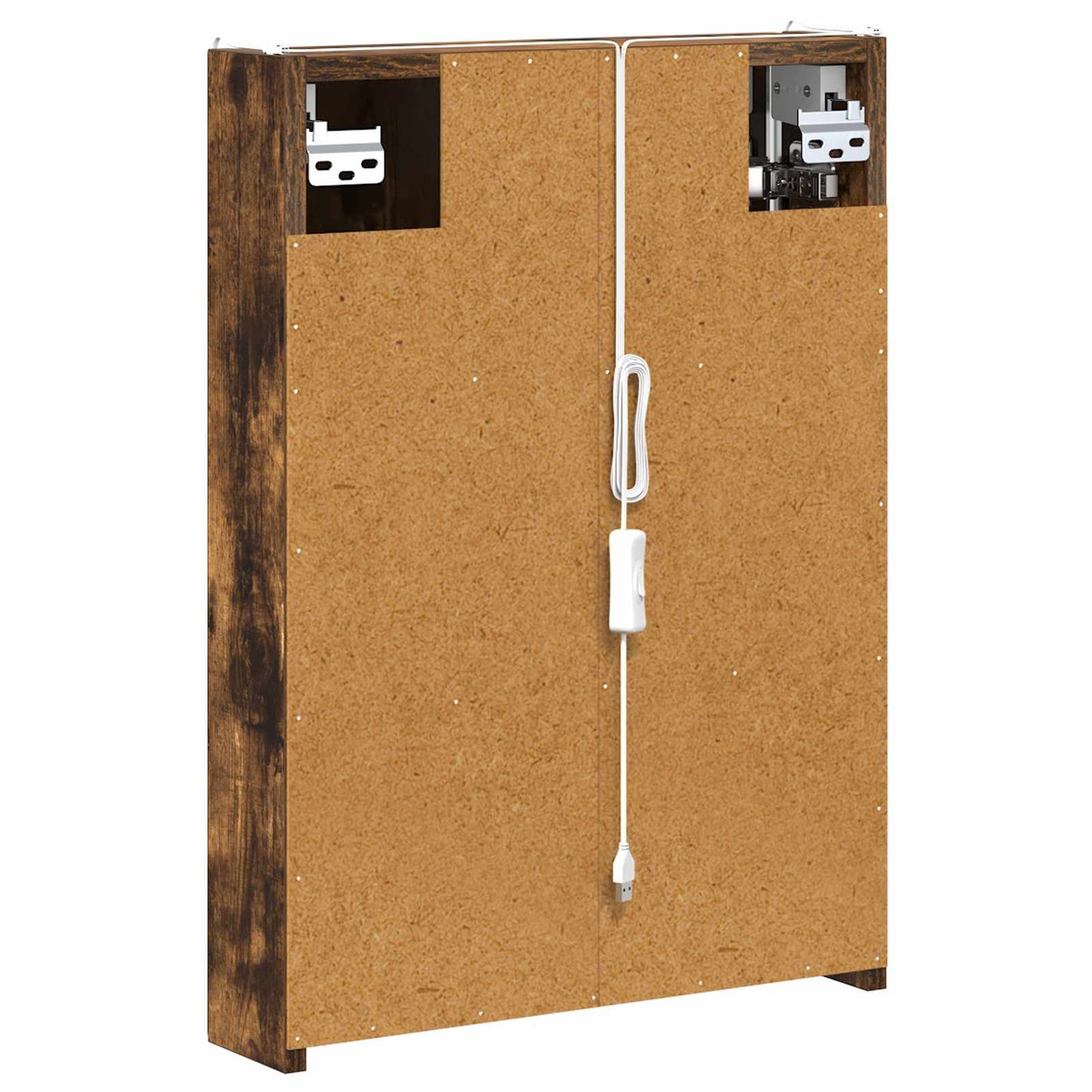 vidaXL Bathroom Mirror Cabinet Smoked Oak 43 x 11.5 x 60.5 cm