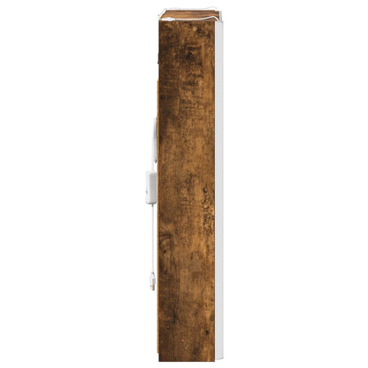 vidaXL Bathroom Mirror Cabinet Smoked Oak 43 x 11.5 x 60.5 cm