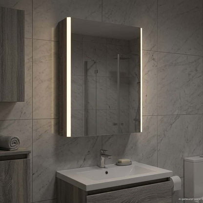 vidaXL Bathroom Mirror Cabinet Grey Sonoma 43 x 11.5 x 60.5 cm
