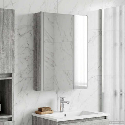 vidaXL Bathroom Mirror Cabinet Grey Sonoma 43 x 11.5 x 60.5 cm