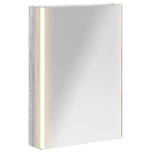 vidaXL Bathroom Mirror Cabinet Grey Sonoma 43 x 11.5 x 60.5 cm