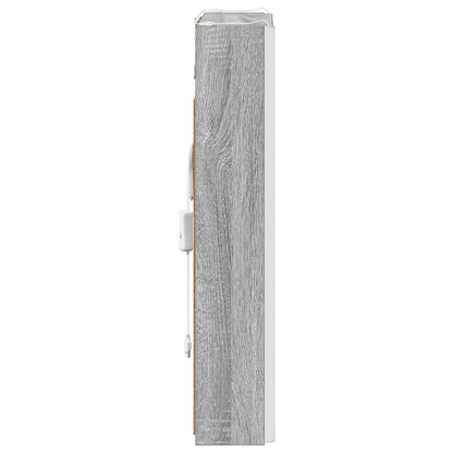 vidaXL Bathroom Mirror Cabinet Grey Sonoma 43 x 11.5 x 60.5 cm