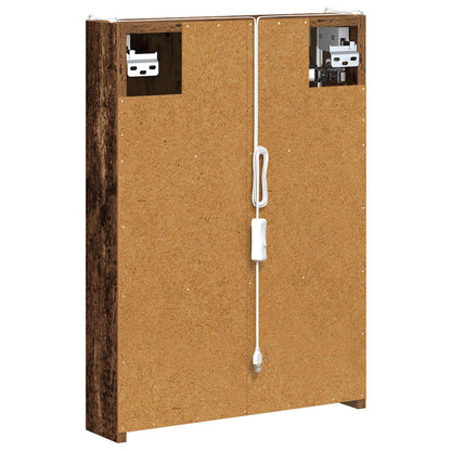 vidaXL Bathroom Mirror Cabinet Old Wood 43 x 11.5 x 60.5 cm