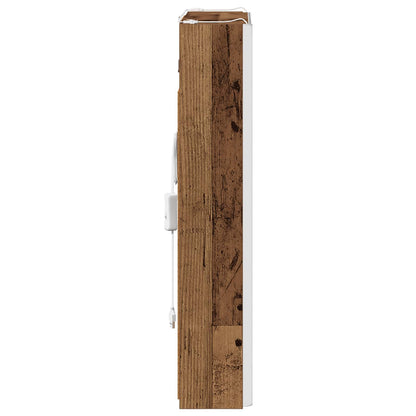 vidaXL Bathroom Mirror Cabinet Old Wood 43 x 11.5 x 60.5 cm