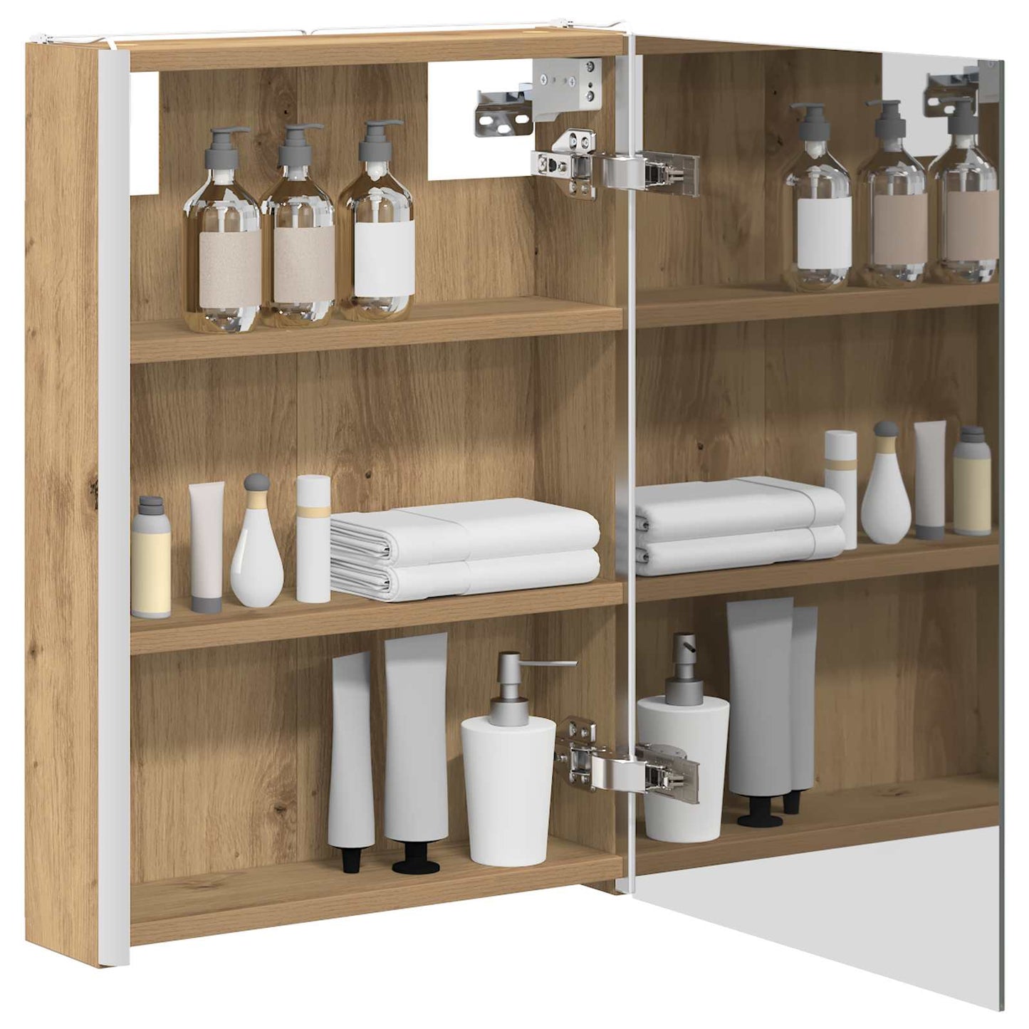 vidaXL Bathroom Mirror Cabinet Artisian Oak 43 x 11.5 x 60.5 cm