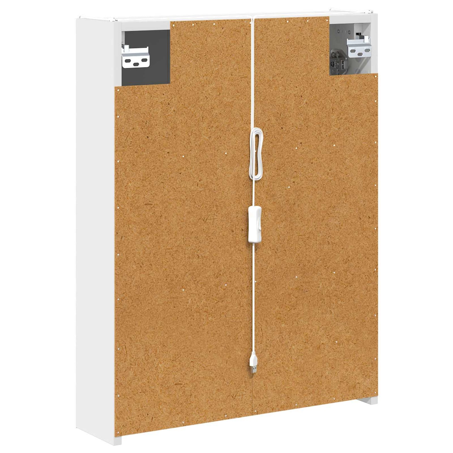 vidaXL Bathroom Mirror Cabinet White 53.5 x 15.5 x 70 cm