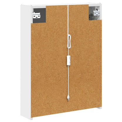 vidaXL Bathroom Mirror Cabinet White 53.5 x 15.5 x 70 cm
