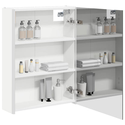 vidaXL Bathroom Mirror Cabinet White 53.5 x 15.5 x 70 cm