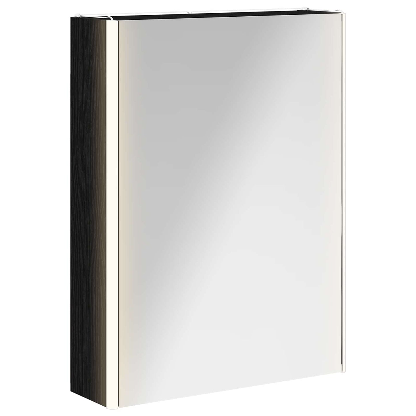 vidaXL Bathroom Mirror Cabinet Black Oak 53.5 x 15.5 x 70 cm