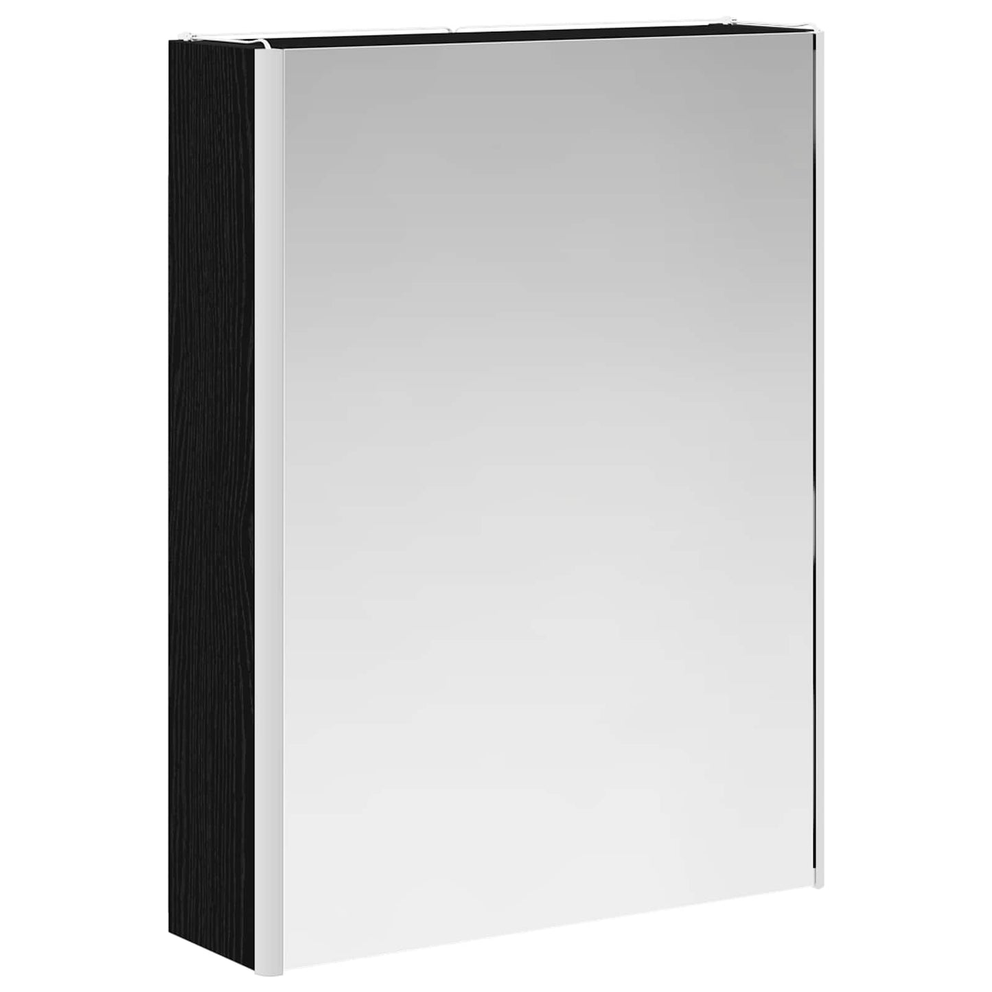 vidaXL Bathroom Mirror Cabinet Black Oak 53.5 x 15.5 x 70 cm