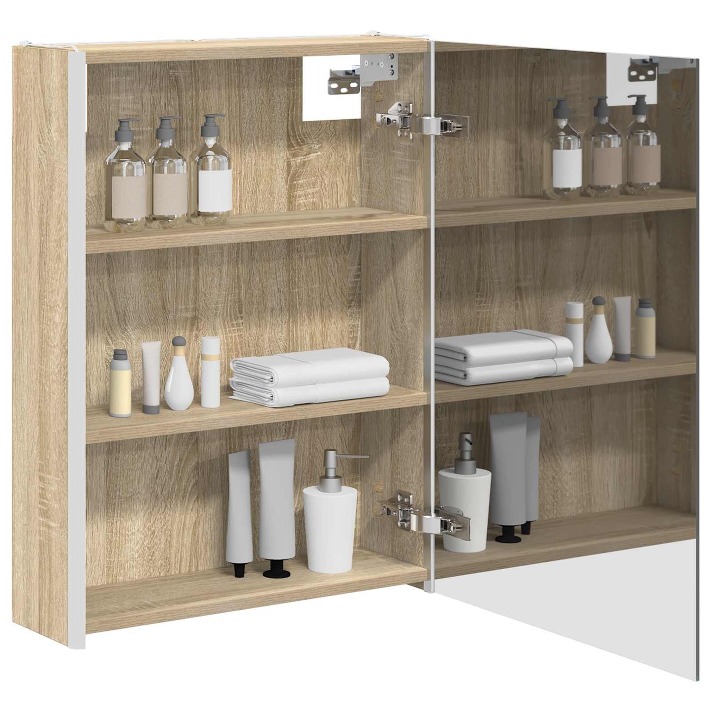 vidaXL Bathroom Mirror Cabinet Sonoma Oak 53.5 x 15.5 x 70 cm